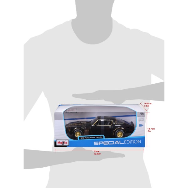Фото - Колекційна машинка 1:18 Maisto 1978 Pontiac Firebird Trans Am (31464 met.black)
